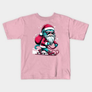 Jolly Japes: Santa Monkey's New Year Fiesta Kids T-Shirt